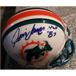 Jim Langer Signed Dolphins Mini Helmet