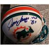 Image 1 : Jim Langer Signed Dolphins Mini Helmet