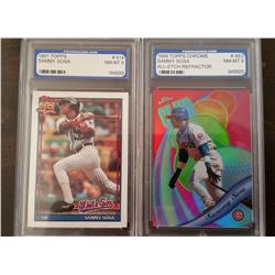 (2) Sammy Sosa Graded Baseball Cards