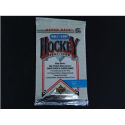(4) Four Unopened Packs of 1991-92 UpperDeck Hockey card packs, 12 cards per pack, all one money