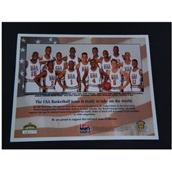 8.5" x11" 1994 USA Basketball Team Photo, Upper Deck Authenticated, Only 35,000 Printed, each is #'d