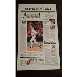 (2) Wade Boggs Posters With 3000 Hit Record!