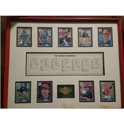 1987 Dream Team World Champions Twins States With Player Baseball Cards - in Frame