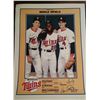 Image 1 : Big Power Poster (20"X15") of The "Middle Infield"  With Several Players of the Twins With Signature
