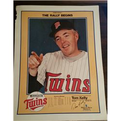 Big Power Poster (20"X15") of The Rally Begins #10 With Tom Kelly Manager of the Twins With Signatur