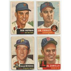 Lot of (4) Original 1953 Topps Baseball Cards