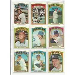Lot of (20) 1972 Topps Baseball Cards