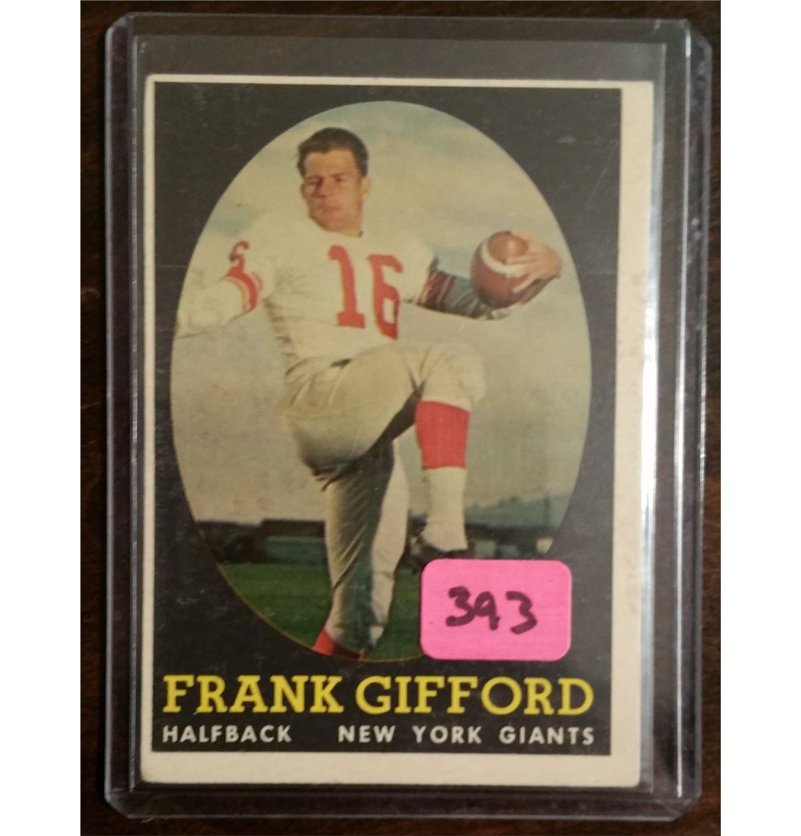 1958 Topps Frank Gifford Football Card 73