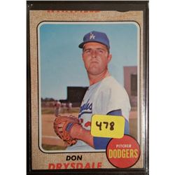 1968 Topps Don Drysdale Card #145