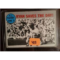 1970 Topps Ryan Saves The Day Card #197 National League Playoff Game #3