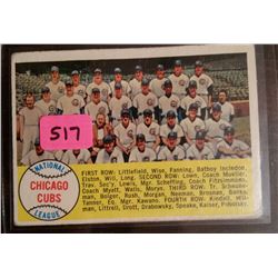1958 Topps Chicago Cubs Team Photo and Checklist Card #327