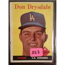 1958 Topps Don Drysdale Baseball Card #25