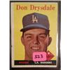 Image 1 : 1958 Topps Don Drysdale Baseball Card #25