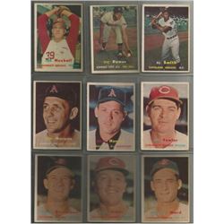 Lot of (9) 1957 Topps Baseball Cards