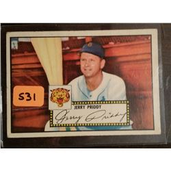 Original 1952 Topps Jerry Priddy Card #28