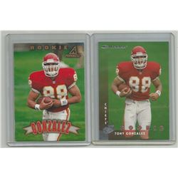 Lot of (2) 1997 Rookie Cards of Future Hall of Famer Tony Gonzalez