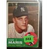 Image 1 : 1963 Topps Roger Maris Card #120