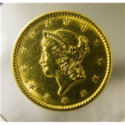 1853 Gold US Liberty Head Dollar