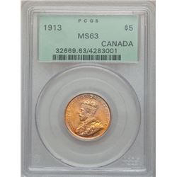 1913 Canada Gold 5 Dollar