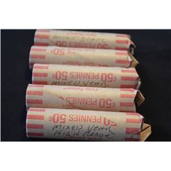 (5) Rolls Unsearched Canada 1-Cent (High Grades)