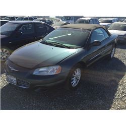 02 Chrysler Sebring 2dr Convertible - T - DRIVE