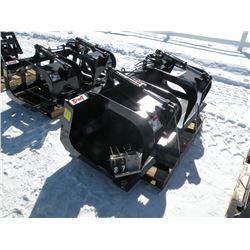 Stout 72" twin cylinder bucket grapple -New
