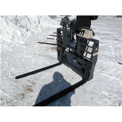 Stout heavy duty pallet forks w/walk-thru carriage -New