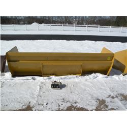 10 ft skidloader mount snowpusher w/metal cutting edge -New