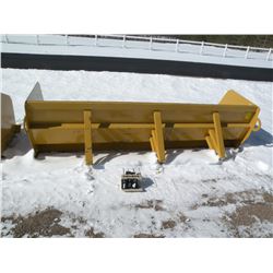 10 ft bucket mount snowpusher w/metal cutting edge -New