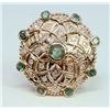 Image 1 : Alexandrite 1.0 ct & Diamond 0.46 ct Ring  9.83 gr 14 Rose Gold