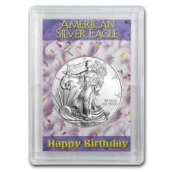 2014 1 oz Silver American Eagle BU (Happy Birthday Harris Holder)