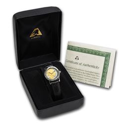 Ladies US Indian Head Nickel Watch - Black Leather Strap