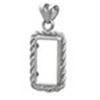 Image 1 : Sterling Silver Bezels (Fits 1 Gram Bars) (Rope Style)
