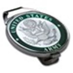 U.S. Army Enameled Silver Round - Money Clip (Silvertone)