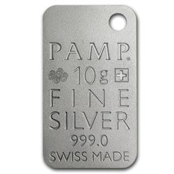 River Stones - 10 gram Silver Pamp Ingot Pendant