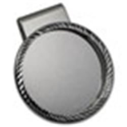 Sterling Silver Hinge Back Diamond Cut Money Clip - 38.2 mm