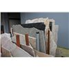 Image 2 : LARGE METAL GRANITE RACK W/ASSORTED GRANITE SLABS