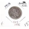 Image 1 : 1918 BUFFALO NICKEL KEY DATE *FINE GRADE* RED BOOK VALUE IS $15.00+!! NICKEL CAME OUT OF SAFE!!