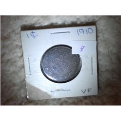 1910 CANADIAN LARGE PENNY (L729 - 3)