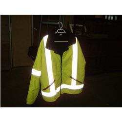 GREEN REFLECTIVE FLEECE LINED JACKET