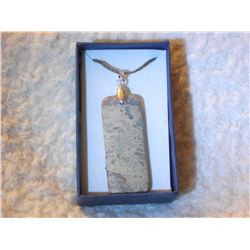 NATURAL STONE PENDANT WITH CHAIN (L732 - 24)