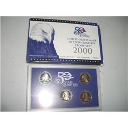 2000 UNITED STATES 50 STATES QUARTER PROOF SET RED BOOK ORIGINAL ISSUE VALUE IS $13.95 HAS *MA/MY/SC