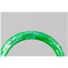 Image 5 : Two Chinese Emerald Green Hardstone Bangles