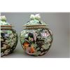 Image 2 : Pair of Chinese Famille Verte Jars with Cover