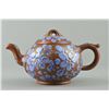 Image 2 : Chinese Zisha Pottery Tea Pot with Blue Enamel