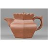 Image 2 : Chinese Yixing Pottery Tea Pot Foliate Rim