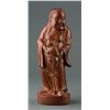 Image 1 : Chinese Huang Mu Carved Buddha Figure Holding Fish