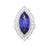 Image 3 : 18KT White Gold GIA Certified 10.54ct Tanzanite and Diamond Ring