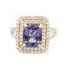 Image 1 : 14KT Yellow Gold 3.24ct Tanzanite and Diamond Ring