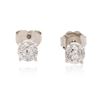 Image 1 : 14KT White Gold 1.05ctw Diamond Solitaire Earrings